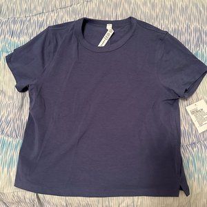 Lululemon Classic-Fit Cotton-Blend T Shirt Navy Size 6 NWT